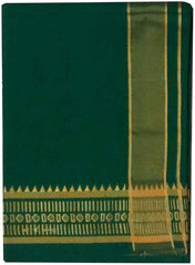 Cotton Single Layer Colored Dhoti 1.8 Meters Length Lungi Sarong With Resham Designer Border Dhoti for Men