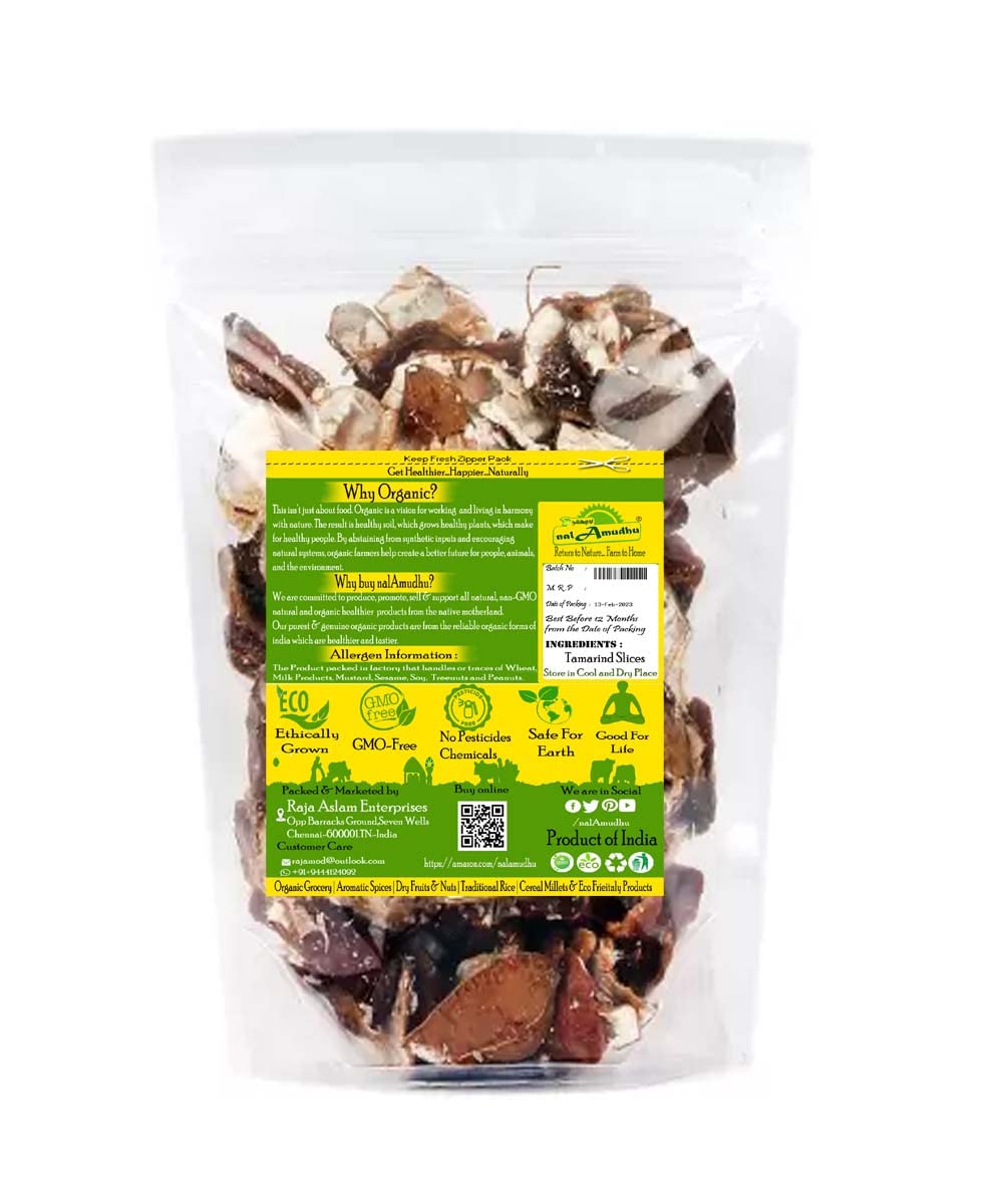 nalAmudhu Dried Natural Pitted Tamarind Slices -454g / 1.0 lbs