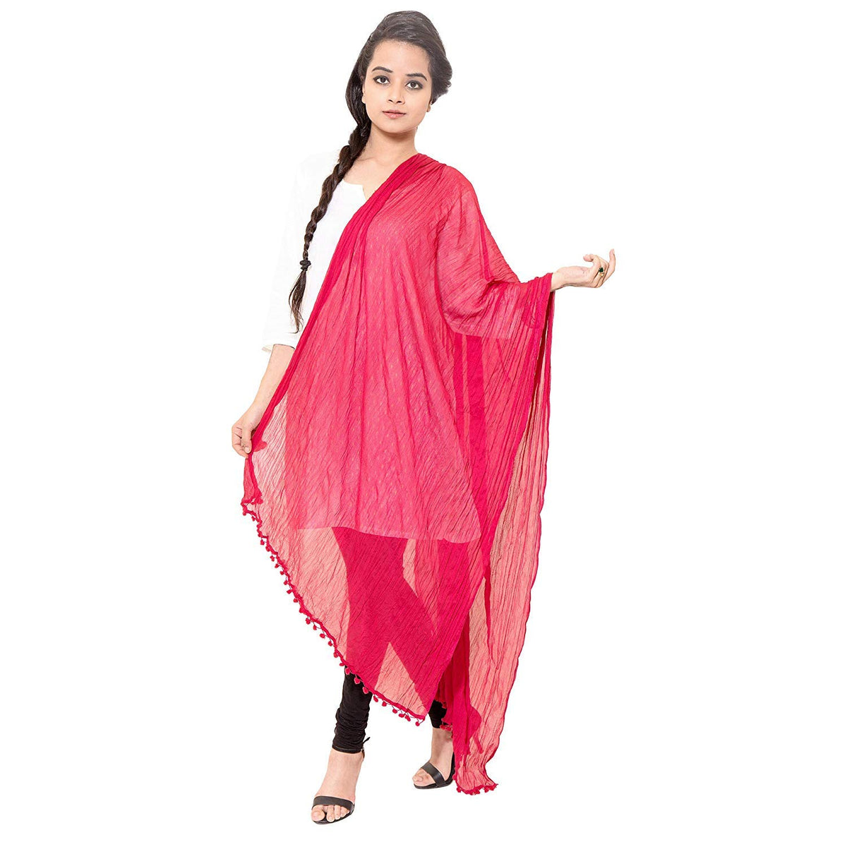 Cotton Solid Colors Women Dupatta scarves Shawl