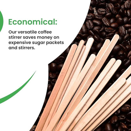 nalAmudhu Disposable Birchwood Coffee Stirrer Sticks | Tea Stirrer | Beverage Stirrer | Craft Stick 4.5 inch with Round end 250 Count