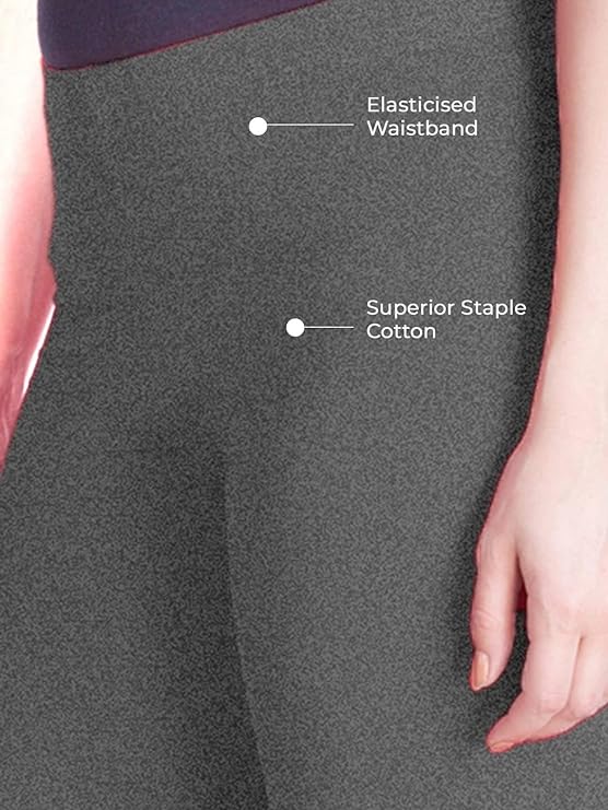 Stylesindia Women Leggings Breathable Women Wear Versatile Tights for Women Elastic Waistband Comfort Lady Leggings (Cotton, Metal Grey)