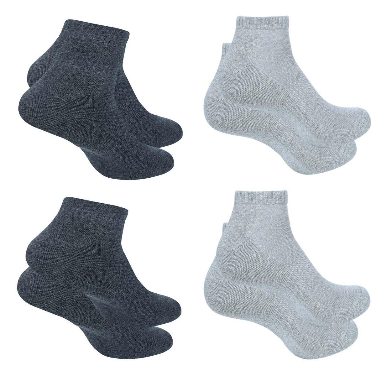 Ankle Socks for Men|Sneaker Socks|Low Cut Cotton Blend Sock|Athletic Sock Gym Activewear Everyday Sock|Pack of 4