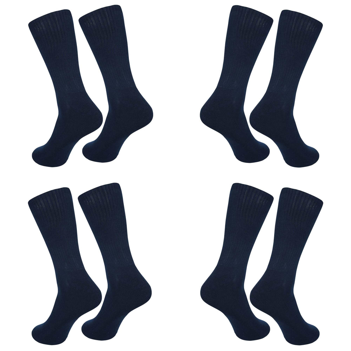 Men's Athletic Performance Crew Socks Cotton Blend|Full Length Lightweight Casual Wear Business Socks| Pack of 4