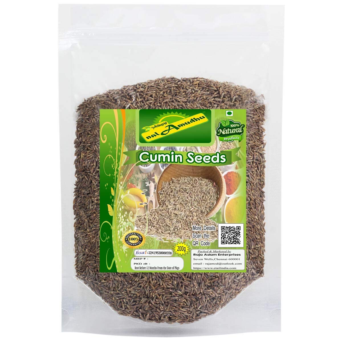 nalAmudhu Jeeragam | Jeera | | Cuminum cyminum |Cumin Seeds-200g