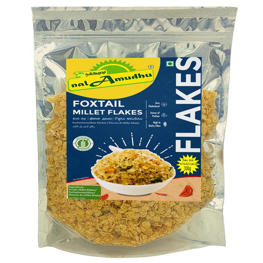 nalAmudhu Foxtail Millet Flakes | Thinai Aval Ready to Eat Breakfast Cereal-330g