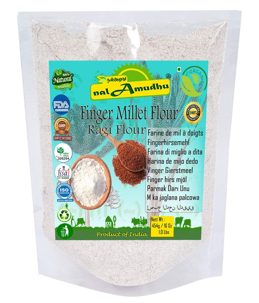 nalAmudhu Finger Millet Flour | Ragi Atta | Kelvaragu Maavu- (454g/1.0Lbs)