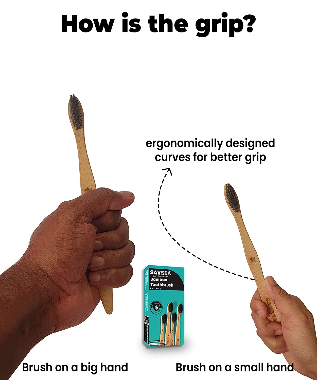 nalAmudhu Bamboo Toothbrush with Charcoal Activated Soft Bristles - Gentle on Teeth, Light Weight, Eco Friendly,Vegan, Natural & Zerowaste-Dental & Oral Care - Pack of 4