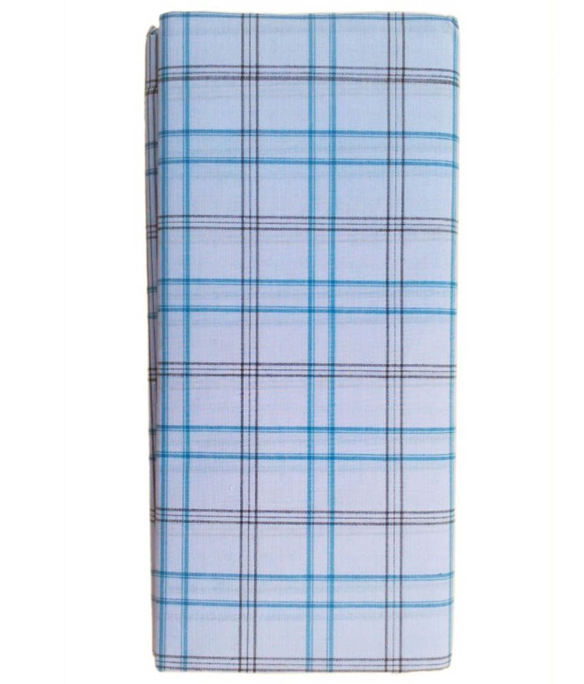 Stylesindia Men's Cotton Lungi Sarong Mundu Dhoti Kaili India Ethnic Dress White Base Assorted Checks