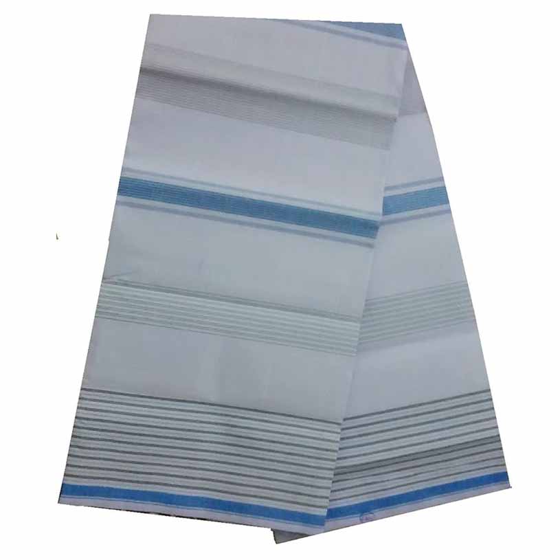 Stylesindia Men's Pure Cotton Lungi Sarong Mundu Dhoti Kaili India Ethnic Dress White Checks