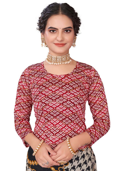 StylesIndia Women's Cotton Lycra Stretchable Printed Full Sleeve Crew Neck Basic Tee – Trendy & Comfortable DN-Arya