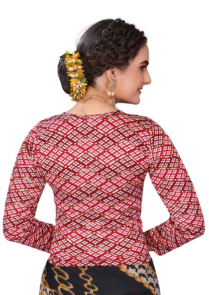 StylesIndia Women's Cotton Lycra Stretchable Printed Full Sleeve Crew Neck Basic Tee – Trendy & Comfortable DN-Arya