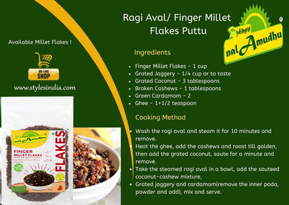 nalAmudhu Fingar Millet Flakes | Ragi Poha | Kelvargu Aval-330g