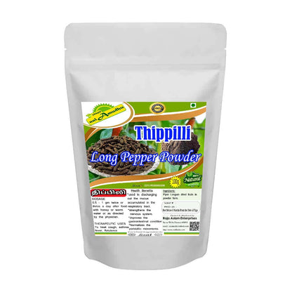 nalAmudhu Thippili | Long Pepper | Piper longum | Pippali Powder-100g