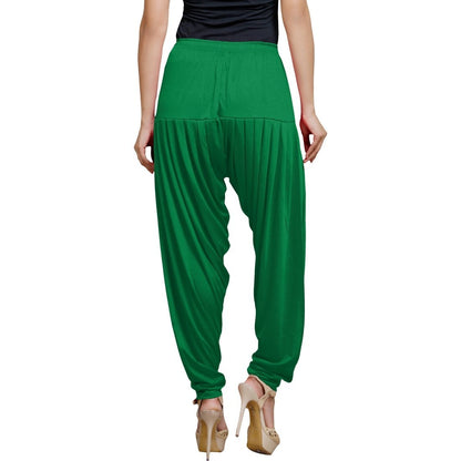 Stylesindia Women's Cotton Lycra Pattiala Pant (Green)