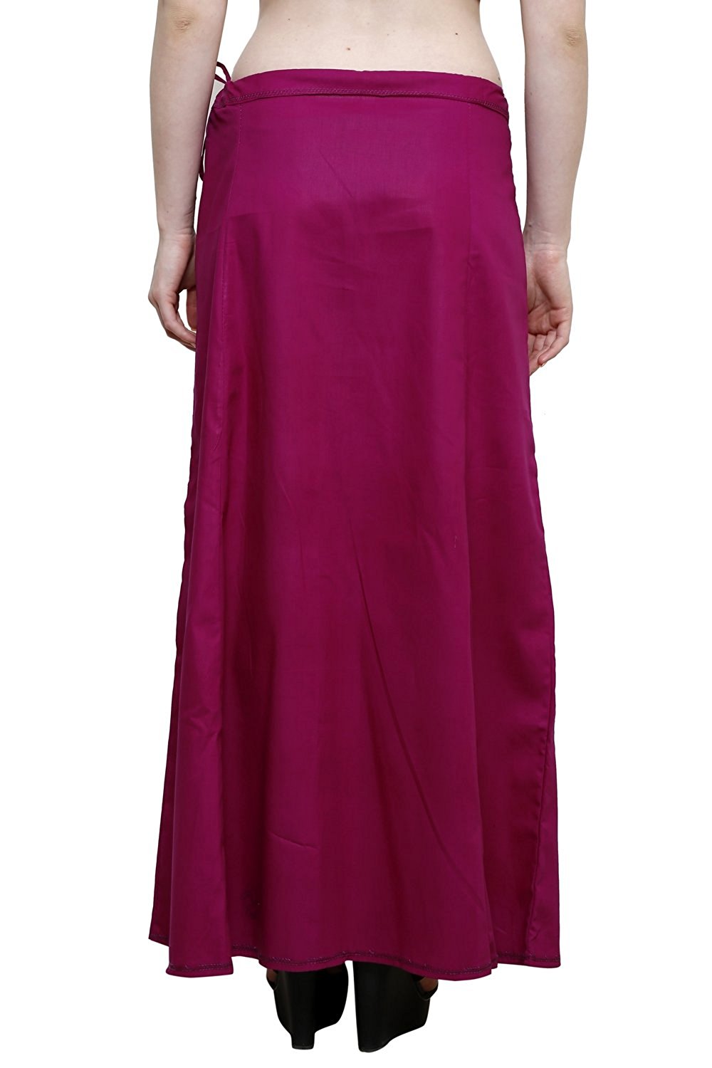 Stylesindia Women's Cotton Readymade Indian Inskirt Saree Petticoats Underskirt - Free Size-Plum