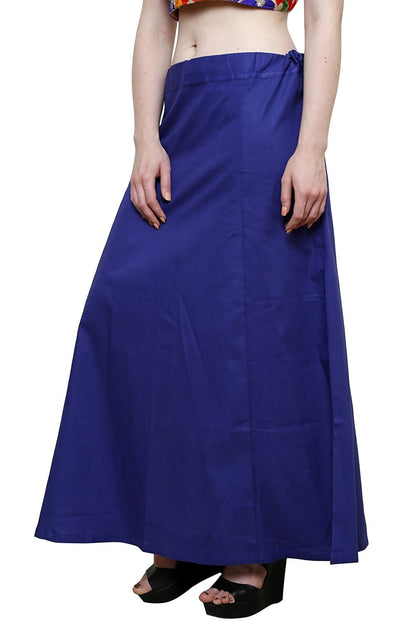 Stylesindia Women's Cotton Readymade Indian Inskirt Saree Petticoats Underskirt - Free Size-Purple