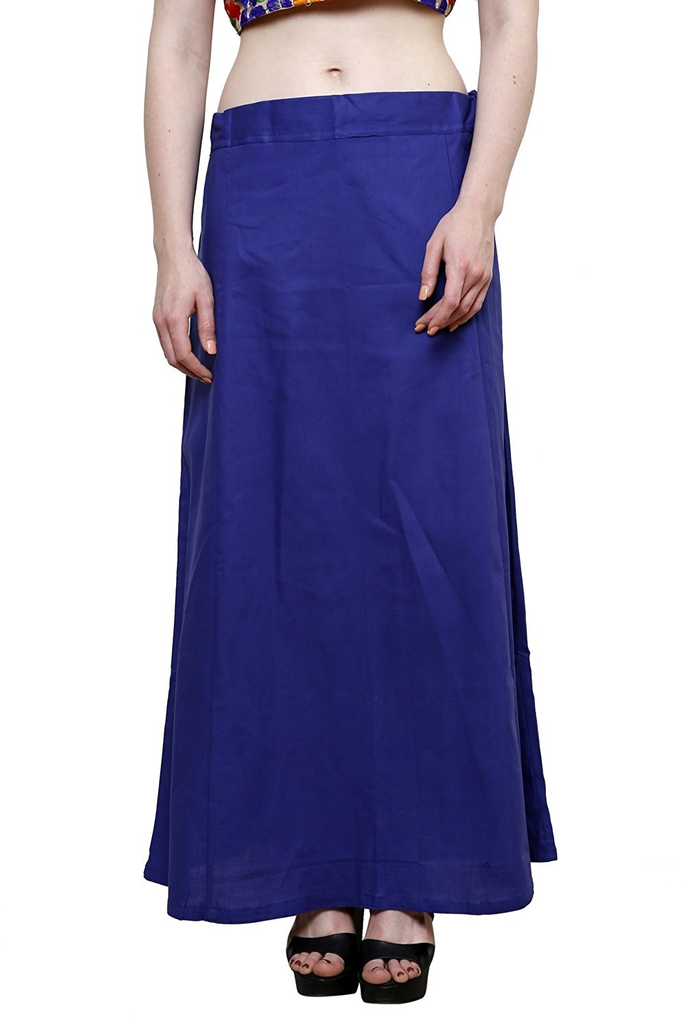 Stylesindia Women's Cotton Readymade Indian Inskirt Saree Petticoats Underskirt - Free Size-Purple